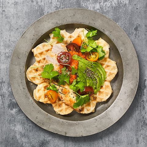 recipe image Sprøde hjemmelavede vafler til middag