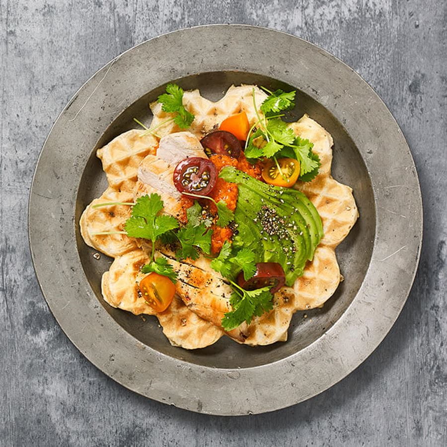recipe image Sprøde hjemmelavede vafler til middag